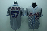 New York Mets #57 santana grey[cool base],baseball caps,new era cap wholesale,wholesale hats